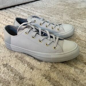 Two tone Blue-Grey Low Top Converse Sneakers